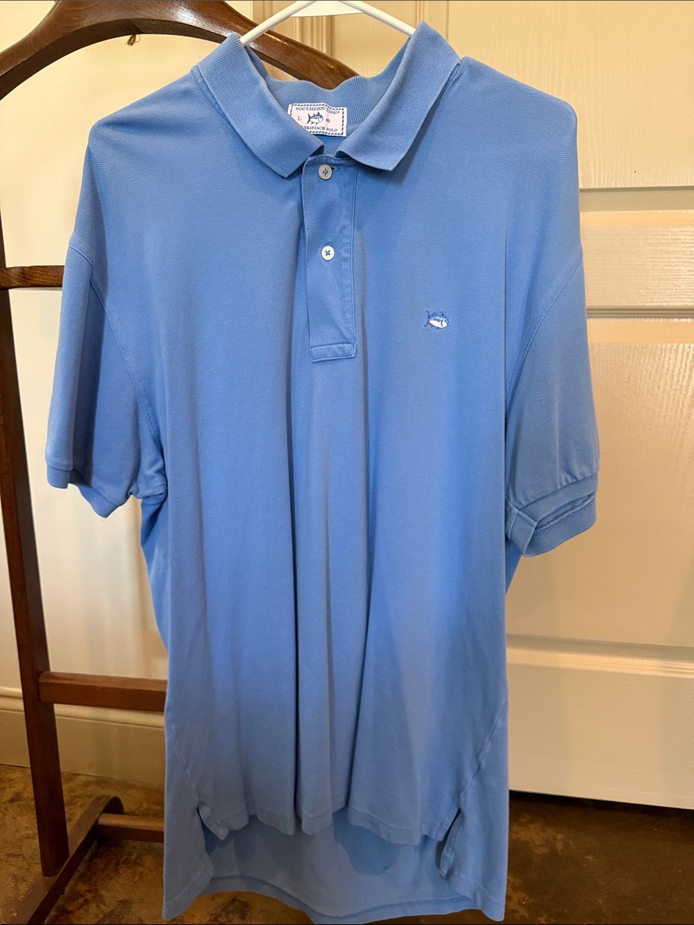 Southern Tide Sky Blue Polo with Embroidery